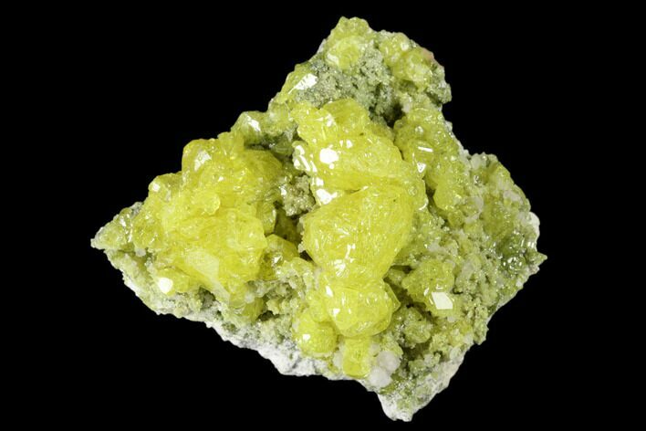 Sulfur Crystals on Matrix - Steamboat Springs, Nevada #174228